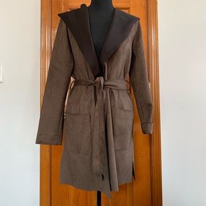 Zara Suede Wrap Coat